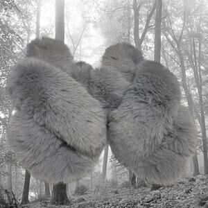 Dechic Womens Slippers Sz L 9 10 Gray Criss Cross Strap X Furry Super‎ Soft